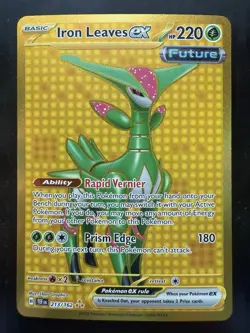 Pokemon Gold Iron Leaves ex 213/162 SV05: Temporal Forces Holo (NM) - Image 1