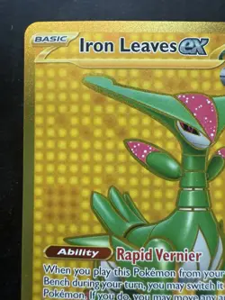 Pokemon Gold Iron Leaves ex 213/162 SV05: Temporal Forces Holo (NM) - Image 2