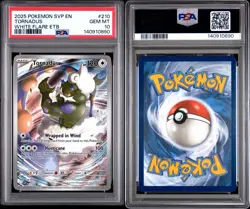 2025 Pokemon Tornadus 210 PSA 10 White Flare ETB Black Star Promo! - Image 4
