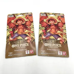 Lot of 2 Sleeved Booster Packs of One Piece The Best TCG PRB-01 New Sealed - Image 1