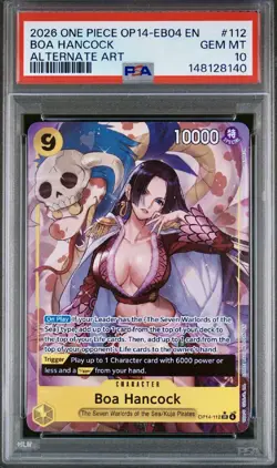 2026 ONE PIECE OP14-EB04-THE AZURE SEA'S SEVEN ALTERNATE ART BOA HANCOCK PSA 10 - Image 1