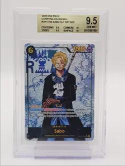 SABO 2025 ONE PIECE HIS WILL SECRET RARE ALT ART #OP13-120 SGC 9.5 Q1404 - Image 1