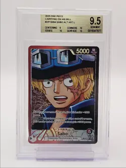 SABO 2025 ONE PIECE ON HIS WILL LEADER ALT ART #OP13-004 SGC 9.5 Q1404 - Image 1