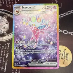 Pokemon TCG Espeon EX Prismatic Evolutions Holo Card 155/131 - Image 1