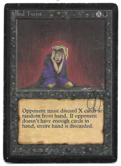 JULIE BAROH - SIGNED M:tG MTG BETA MIND TWIST Play Card! - Image 1