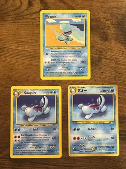 Pokemon 3 Card Lot Wooper, Quagsire - Image 1