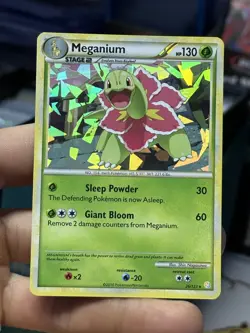 Meganium 26/123 HeartGold SoulSilver HGSS 2010 Cracked Ice Holo Pokemon Card Lot - Image 3