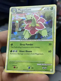 Meganium 26/123 HeartGold SoulSilver HGSS 2010 Cracked Ice Holo Pokemon Card Lot - Image 4