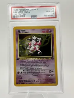 Pokemon Mr. Mime Jungle 6/64 PSA 8 1st Edition Holo Rare English Card - Image 2