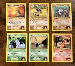Pokemon Gym Heroes “Brock’s” Lot Of 6 Cards Sandslash Graveler Vulpix + More - Image 1