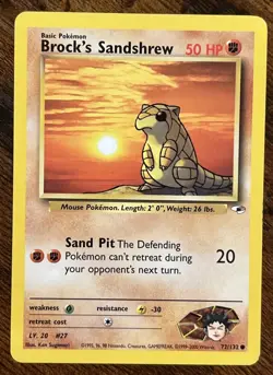 Pokemon Gym Heroes “Brock’s” Lot Of 6 Cards Sandslash Graveler Vulpix + More - Image 3