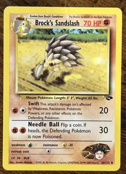 Pokemon Gym Heroes “Brock’s” Lot Of 6 Cards Sandslash Graveler Vulpix + More - Image 5