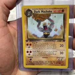Pokemon 1st Edition Dark Machoke Team Rocket 40/82 Vintage Card 2000 WOTC LP - Image 1