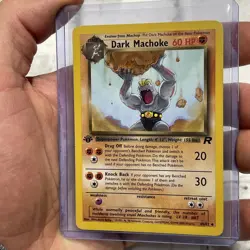 Pokemon 1st Edition Dark Machoke Team Rocket 40/82 Vintage Card 2000 WOTC LP - Image 2