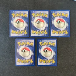 Shadowless Base Set Pokemon Card Lot x5 1999 Gastly Bill Etc - Image 2