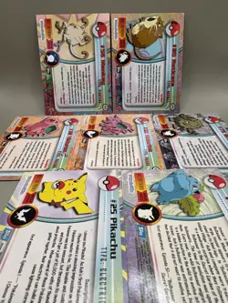 Pokemon Topps Card Bundle x7 Pikachu Ivysaur Vintage TV Animation Series Job Lot - Image 2