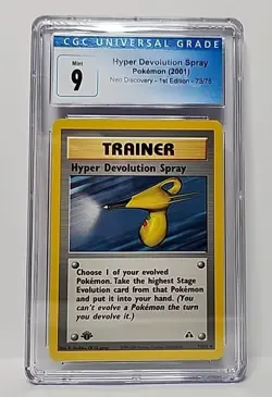 CGC 9 Hyper Devolution Spray 73/75 1st Edition 2001 Pokemon Neo Discovery Card - Image 2