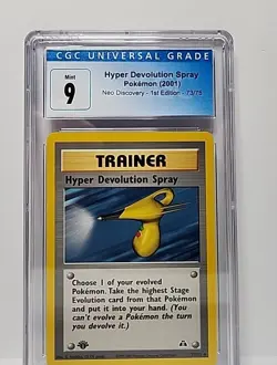 CGC 9 Hyper Devolution Spray 73/75 1st Edition 2001 Pokemon Neo Discovery Card - Image 3