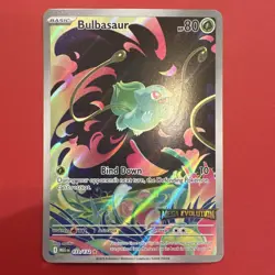 Pokemon Bulbasaur Full Art Secret Rare Holo Card Mega Evolution 133/132 2025 - Image 1
