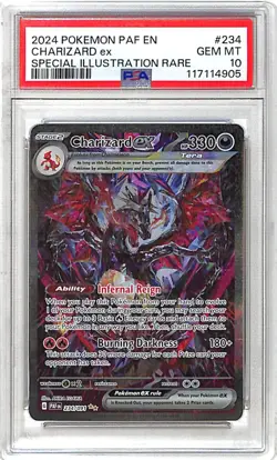 Charizard ex 2024 Pokemon PAF EN Special Illustration Rare Card #234 PSA 10 - Image 1