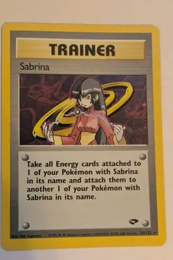 Pokemon Sabrina 20/132 Gym Challenge Holo Rare Trainer Card Unlimited - Image 1