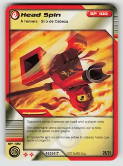 2011 LEGO Ninjago Masters of Spinjitzu - HEAD SPIN Non Holo Card #25/81 - Image 1