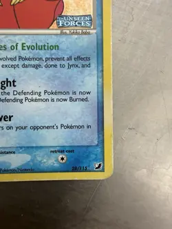 Jynx, 28/115, EX Unseen Forces, 2005, Rare, Psychic, Pokemon TCG, Card Stock - Image 4