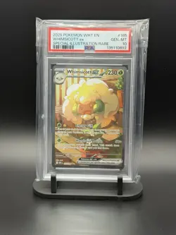 Pokemon TCG Whimsicott EX Card 165/086 White Flare SIR PSA 10 - Image 1