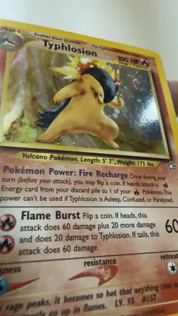 Typhlosion Neo Genesis Holo Rare 100HP #17/111 2000 Nintendo Pokemon Card - Image 3