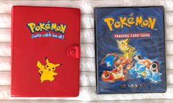 Vintage Pokemon Card Binder Lot | Pikachu Red Binder & Original Album – 90s - Image 1