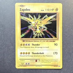 Pokemon TCG Zapdos 42/108 Evolutions Holo Rare Basic Card Bird 110HP Thunder - Image 1