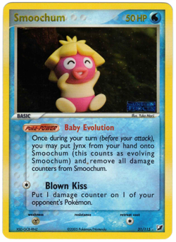 Smoochum 31/115 EX Unseen Forces Reverse Holo Rare Stamped Pokemon Card - Image 1