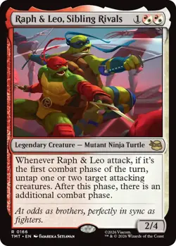 Raph & Leo, Sibling Rivals Light Play, English Magic the Gathering MTG Teenage M - Image 1