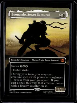 Leonardo, Sewer Samurai (Borderless) - 215 - TMT - NM - MTG Magic the Gathering - Image 1