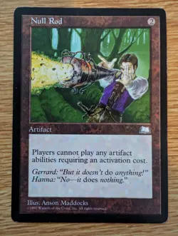 MTG Weatherlight Null Rod Reserved List Artifact [LP] Lightly Played Rare - Image 1