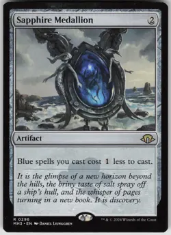 MTG Sapphire Medallion Normal NM Modern Horizons 3 Magic 296 - Image 1