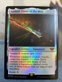 MTG ~ Anduril, Flame of the West (FOIL) ~ Lord of the Rings ~ Near Mint - Image 1