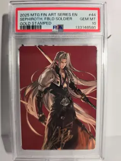 PSA 10 2025 MTG FINAL FANTASY ART SERIES 44 SEPHIROTH, FABLED SOLDIER STAMPED - Image 1