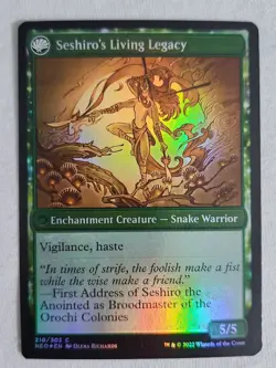 Seshiro's Living Legacy #210 Kamigawa: Neon Dynasty Foil Magic the Gathering - Image 1