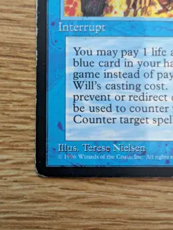 MTG Alliances Force of Will Uncommon Blue Staple [MP] Moderate Play - Image 2