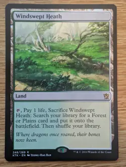 MTG Khans of Tarkir Windswept Heath Rare Fetch Land [LP] Light Play - Image 1