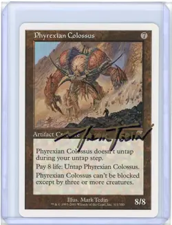 Phyrexian Colossus 7th Edition Rare Shadow Signed Artist Proof MTG - Image 1