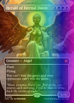 MTG Magic the Gathering Herald of Eternal Dawn (299/789) Foundations LP FOIL - Image 1