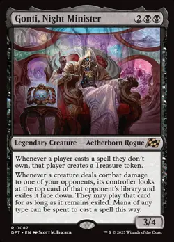 MTG Magic the Gathering Gonti, Night Minister (87/568) Aetherdrift NM - Image 1