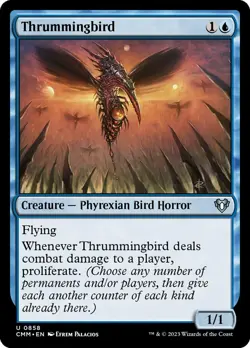 MTG Magic the Gathering Thrummingbird (858/1173) Commander Masters LP - Image 1