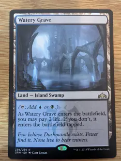 MTG Guilds of Ravnica Watery Grave Rare Shock Land [NM] Near Mint - Image 1