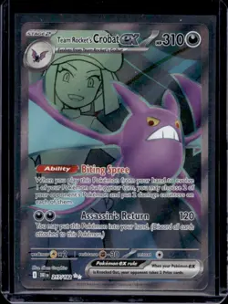2025 Pokemon Destined Rivals Team Rocket's Crobat ex #217/182 - Image 1