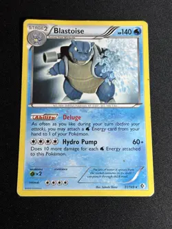 2012 Pokemon Blastoise 31/149 Black & White Boundaries Crossed Non Holo - Image 2