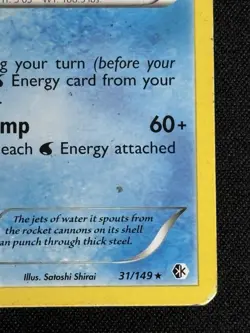 2012 Pokemon Blastoise 31/149 Black & White Boundaries Crossed Non Holo - Image 5