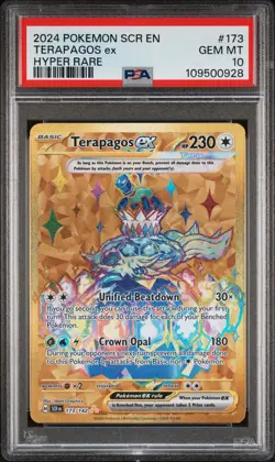 2024 POKEMON SCR EN-STELLAR CROWN HYPER RARE #173 TERAPAGOS EX PSA 10 - Image 1